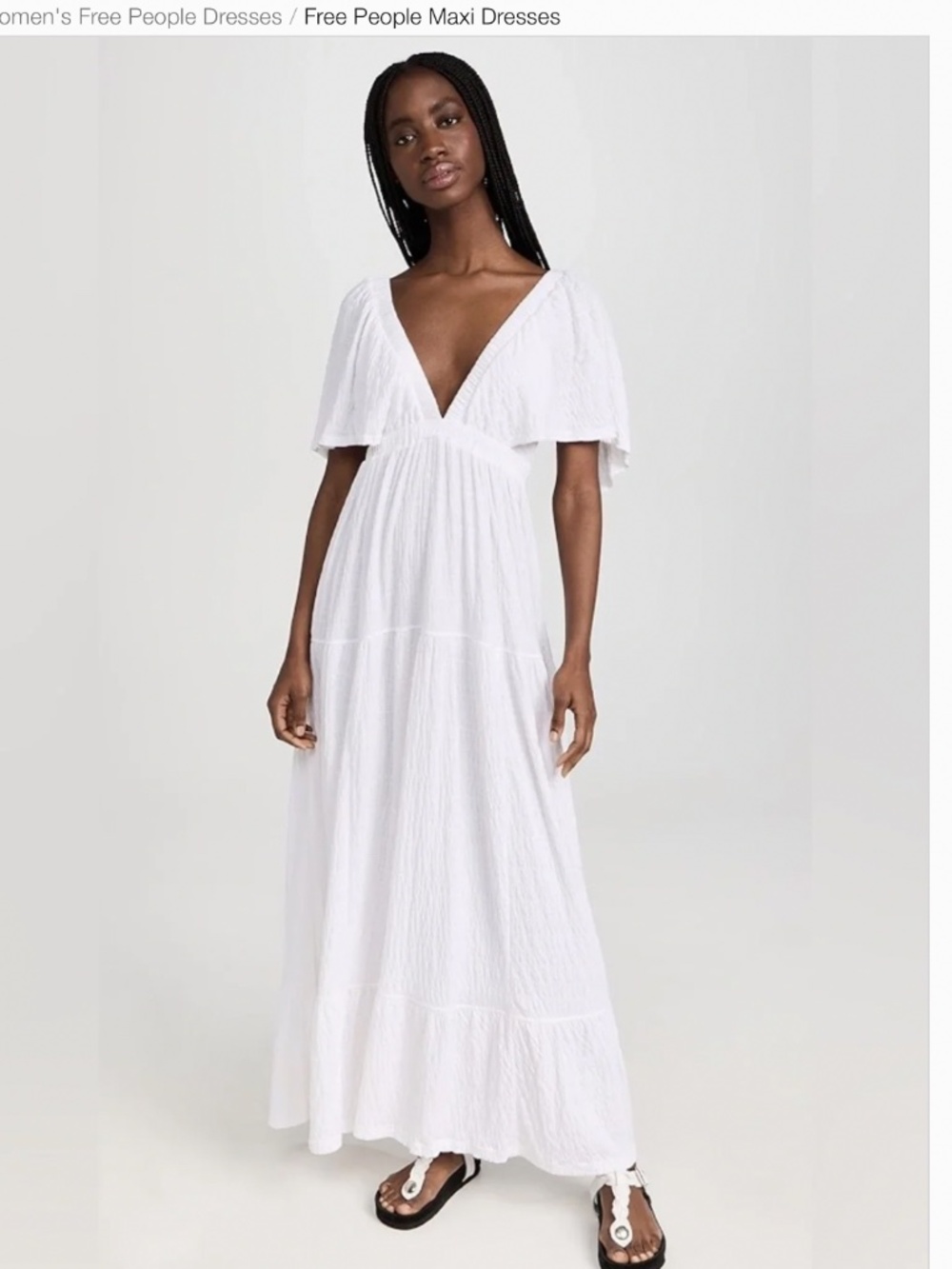 Free People La La Maxi Dress in White, Beach,Vacation,ResortWear